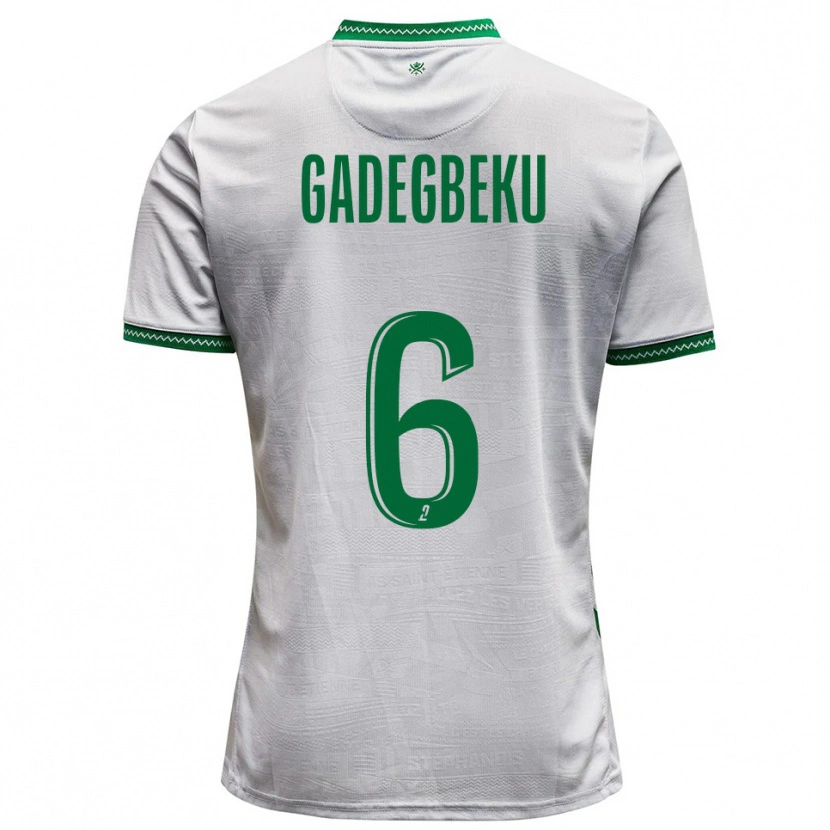 Danxen Mulher Camisola Luan Gadegbeku #6 Branco Verde Alternativa 2025/26 Camisa