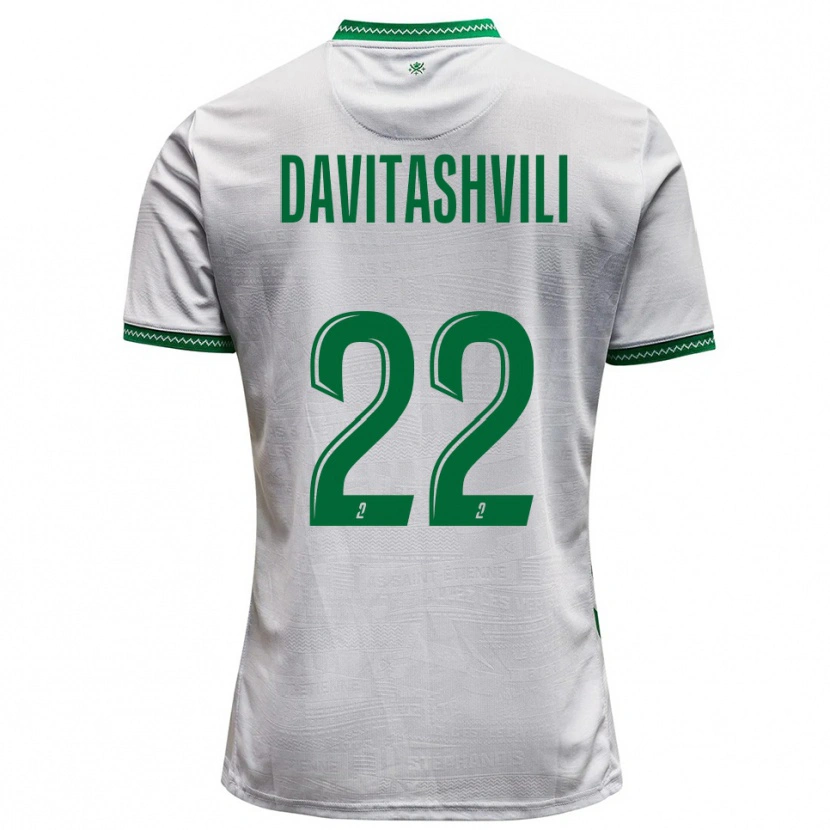 Danxen Mulher Camisola Zuriko Davitashvili #22 Branco Verde Alternativa 2025/26 Camisa