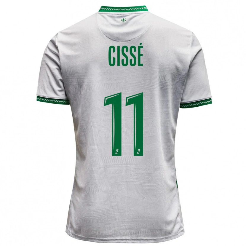 Danxen Mulher Camisola Karim Cissé #11 Branco Verde Alternativa 2025/26 Camisa