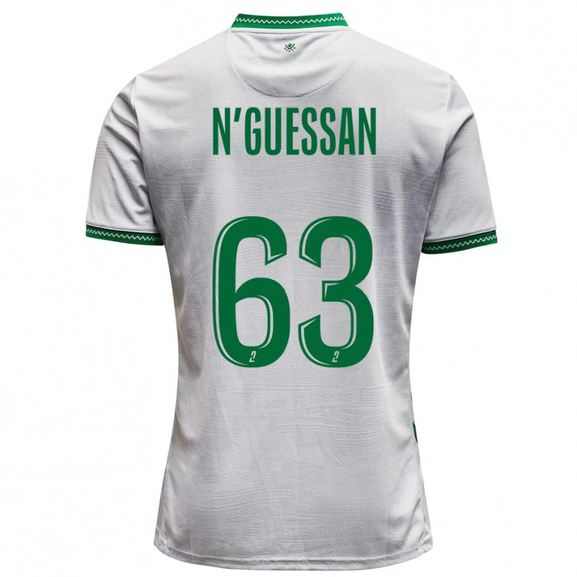 Danxen Mulher Camisola Djylian N'guessan #63 Branco Verde Alternativa 2025/26 Camisa