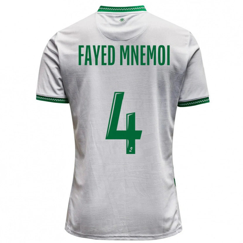 Danxen Mulher Camisola El Fayed Mnemoi #4 Branco Verde Alternativa 2025/26 Camisa