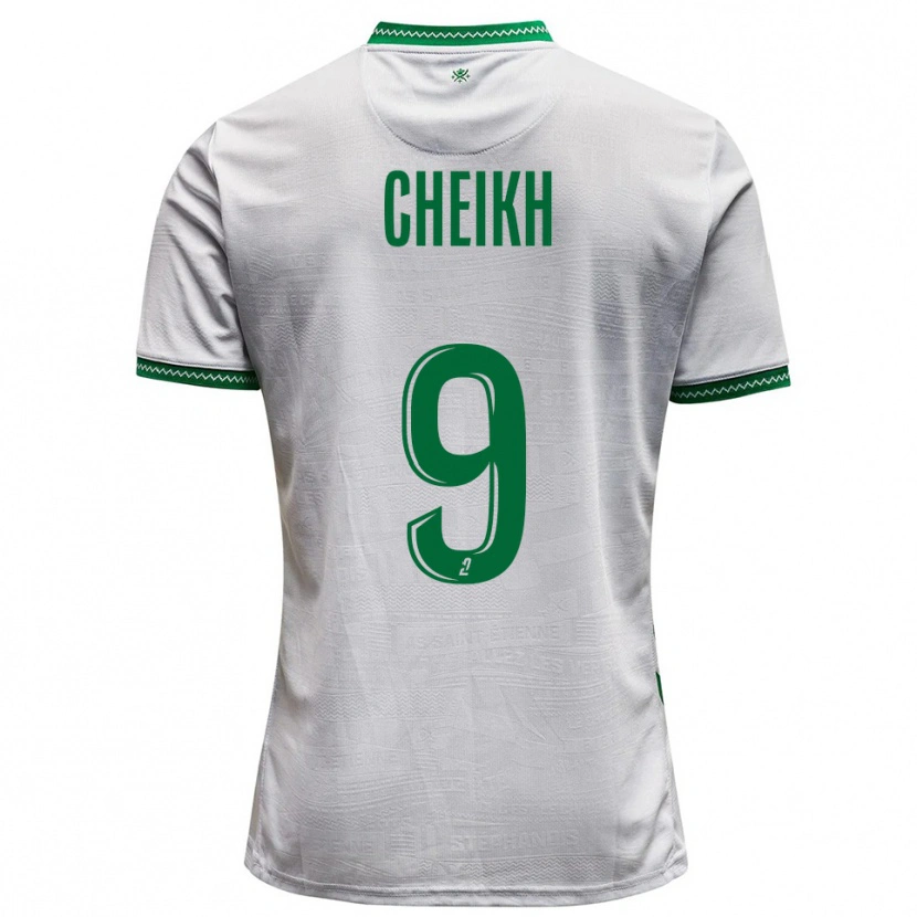 Danxen Mulher Camisola Issam Cheikh #9 Branco Verde Alternativa 2025/26 Camisa