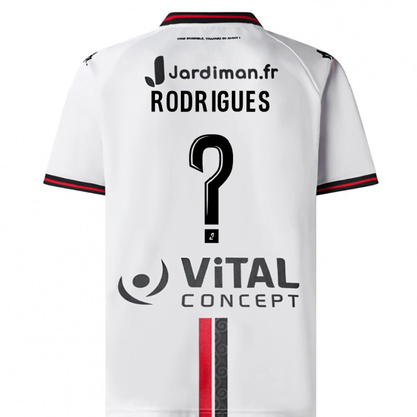 Danxen Mulher Camisola Sandro Rodrigues #0 Branco Vermelho Alternativa 2025/26 Camisa