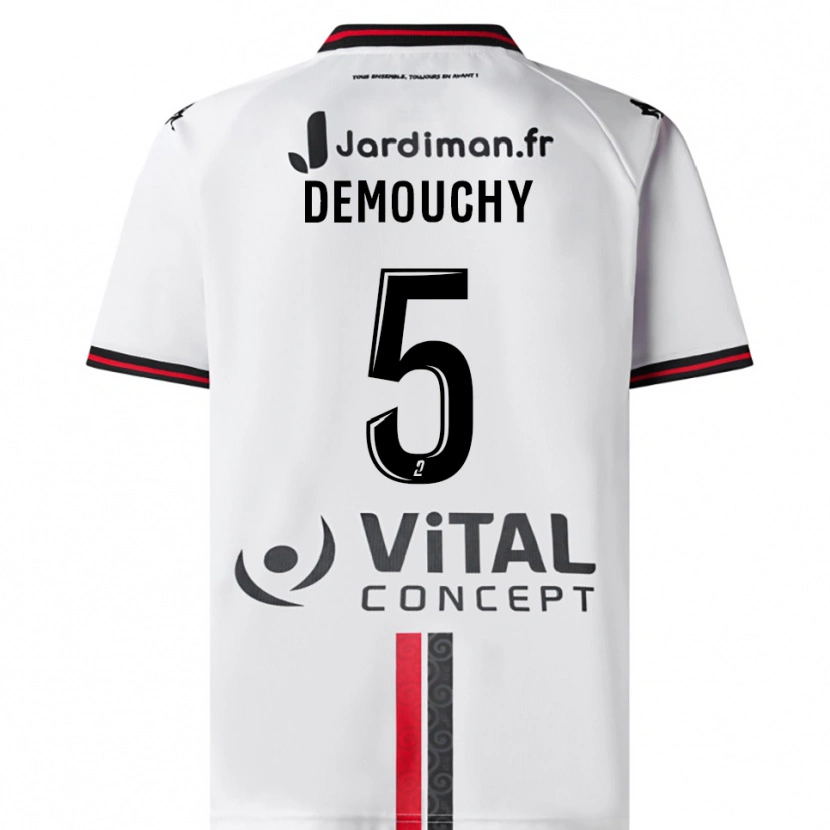 Danxen Mulher Camisola Albin Demouchy #5 Branco Vermelho Alternativa 2025/26 Camisa