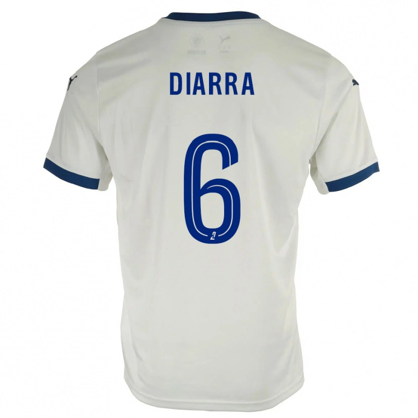 Danxen Mulher Camisola Salimou Diarra #6 Branco Azul Alternativa 2025/26 Camisa