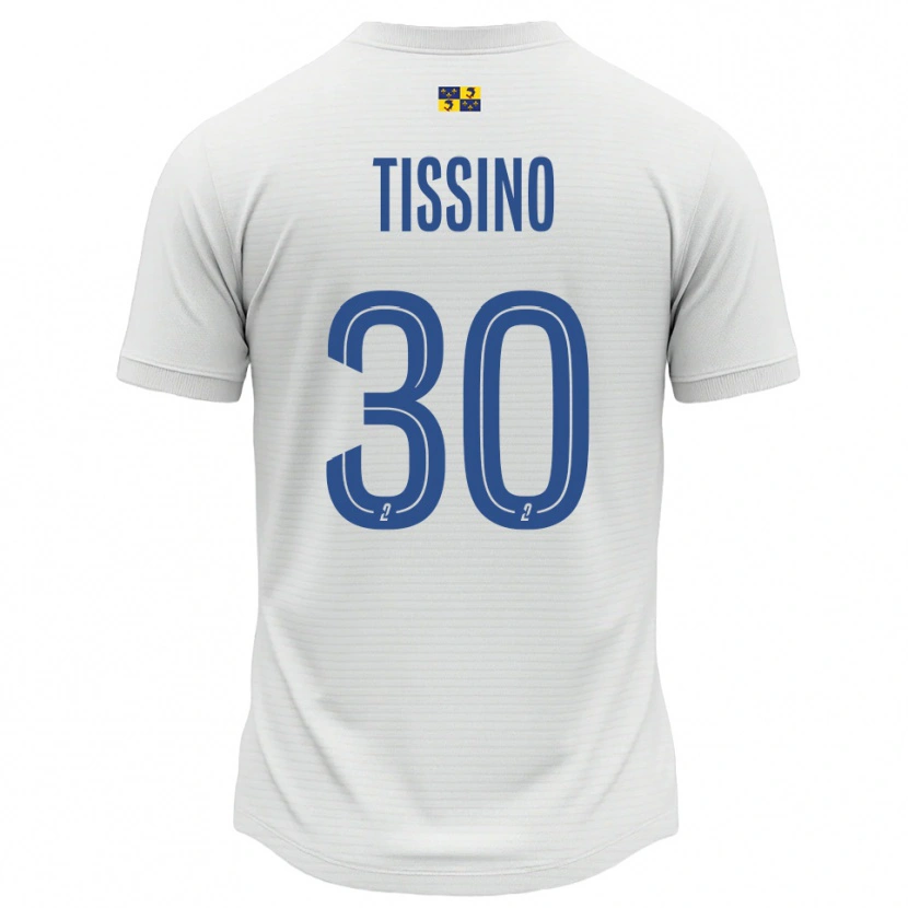 Danxen Mulher Camisola Julie Tissino #30 Branco Azul Alternativa 2025/26 Camisa