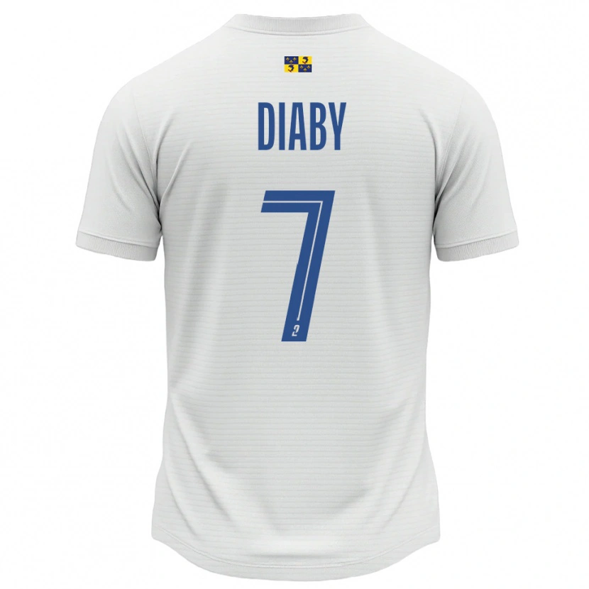 Danxen Mulher Camisola Yadaly Diaby #7 Branco Azul Alternativa 2025/26 Camisa