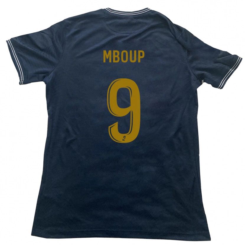 Danxen Mulher Camisola Pathé Mboup #9 Azul Marinho Dourado Alternativa 2025/26 Camisa