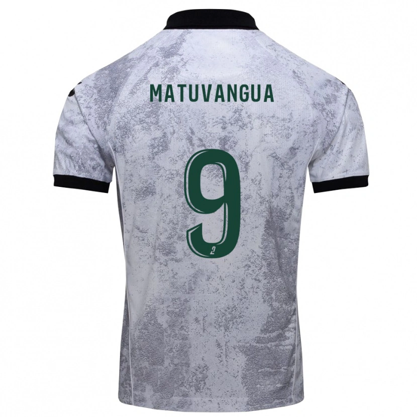 Danxen Mulher Camisola Ronan Matuvangua #9 Branco Preto Alternativa 2025/26 Camisa