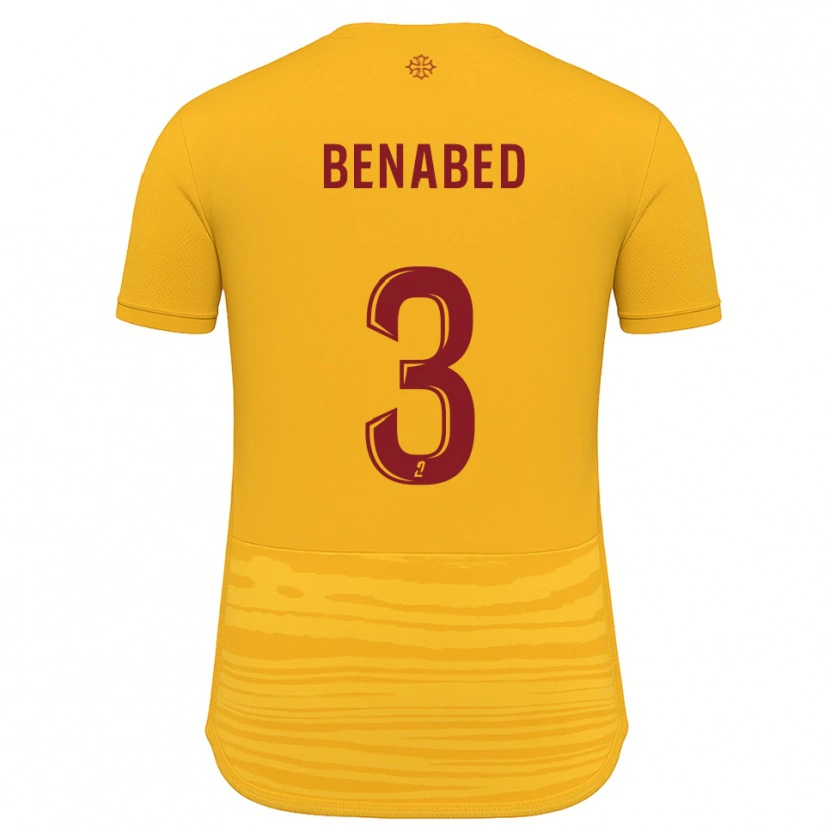 Danxen Mulher Camisola Faouzi Benabed #3 Laranja Borgonha Alternativa 2025/26 Camisa