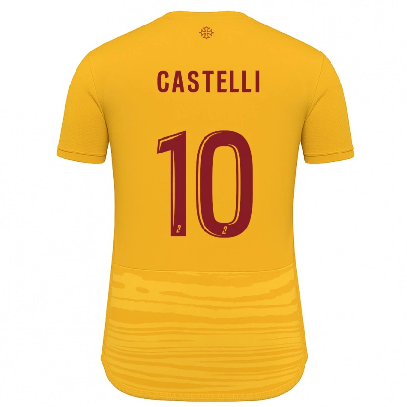 Danxen Mulher Camisola Fabio Castelli #10 Laranja Borgonha Alternativa 2025/26 Camisa