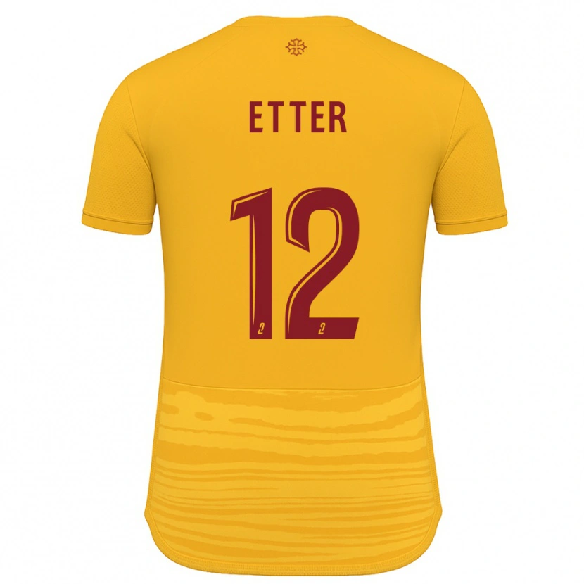 Danxen Mulher Camisola Nans Etter #12 Laranja Borgonha Alternativa 2025/26 Camisa