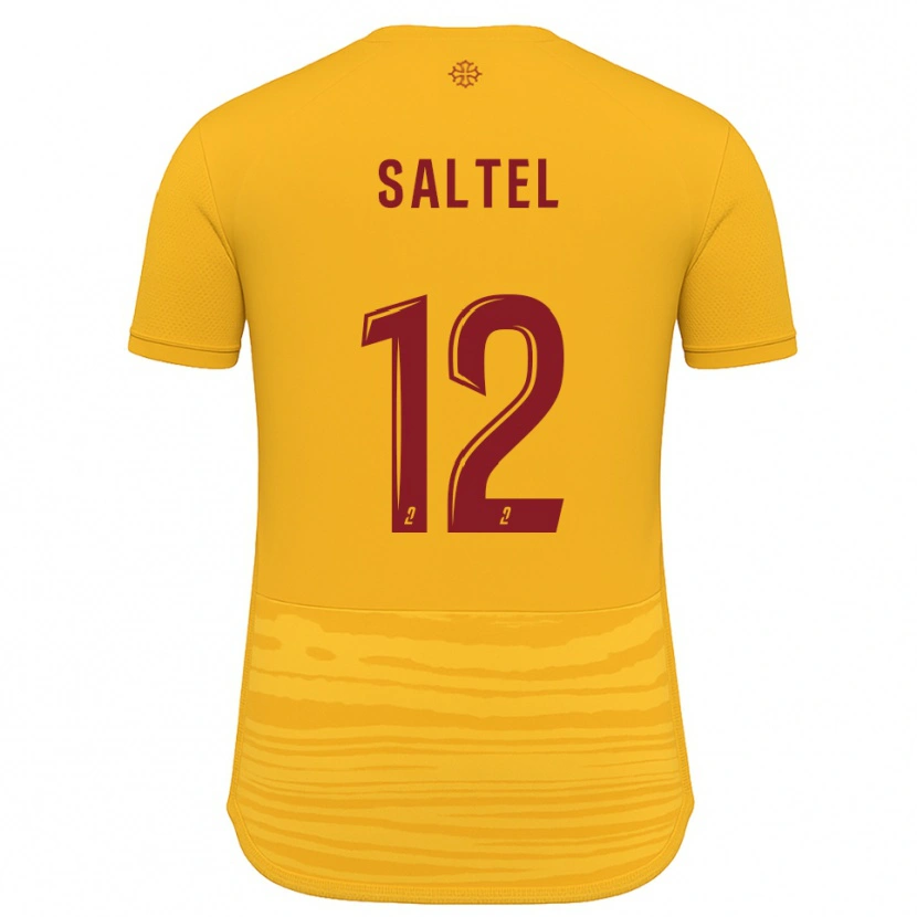 Danxen Mulher Camisola Maëlle Saltel #12 Laranja Borgonha Alternativa 2025/26 Camisa