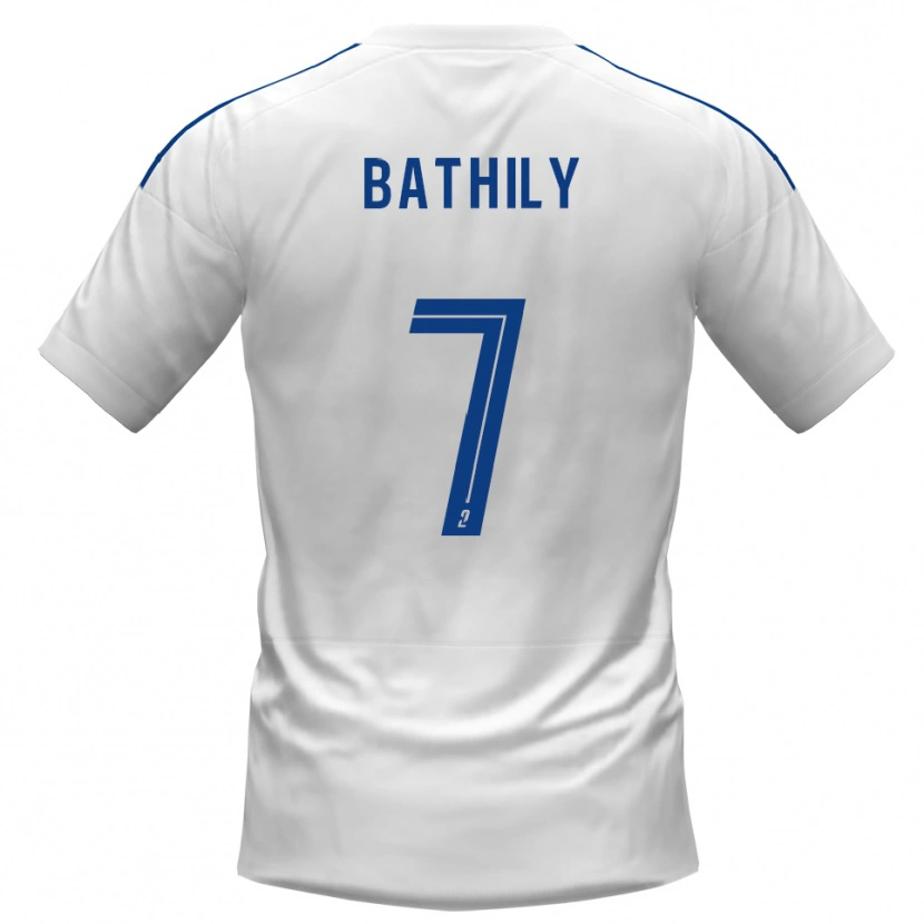 Danxen Mulher Camisola Yahya Bathily #7 Branco Azul Alternativa 2025/26 Camisa