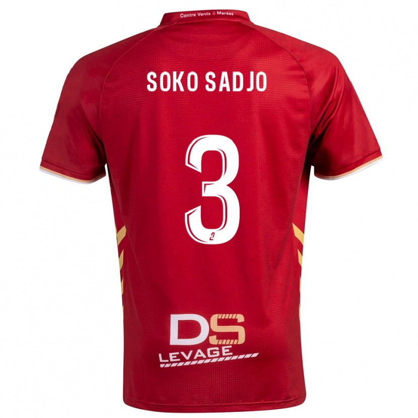 Danxen Mulher Camisola Ryan Soko Sadjo #3 Borgonha Dourado Alternativa 2025/26 Camisa