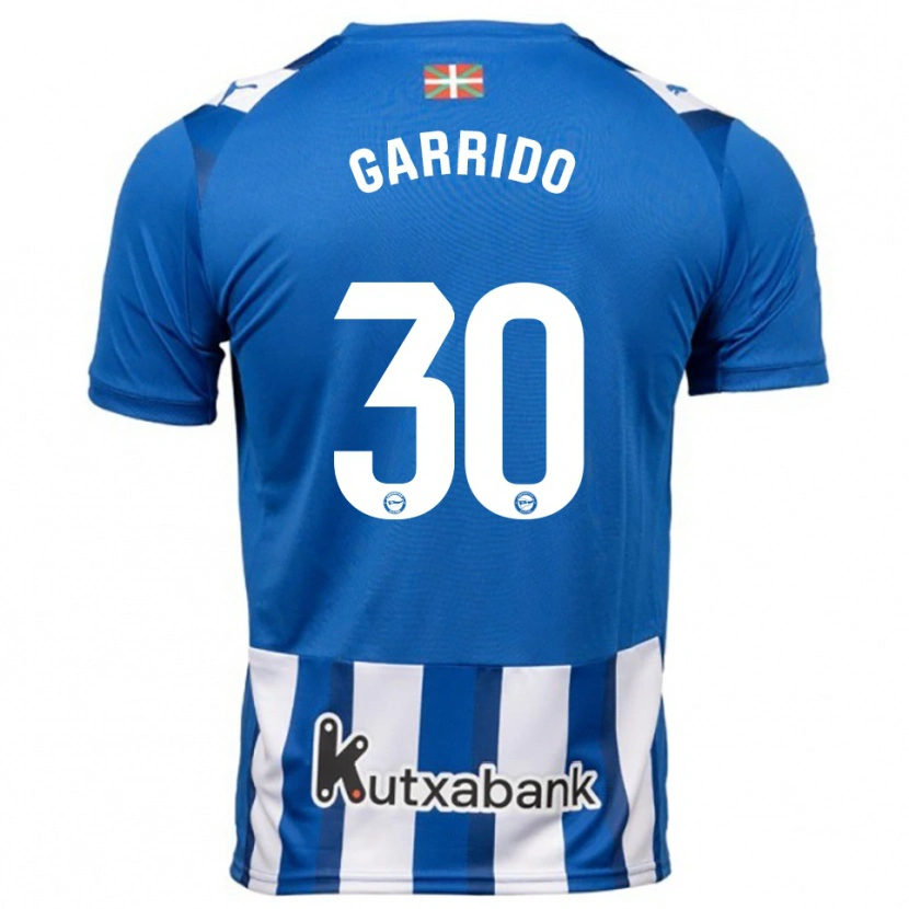 Danxen Criança Camisola Iván Garrido #30 Azul Branco Principal 2025/26 Camisa