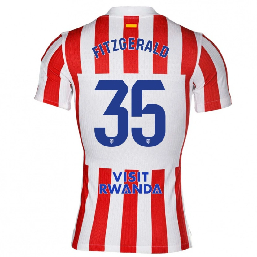 Danxen Criança Camisola Daniel Fitzgerald #35 Vermelho Branco Principal 2025/26 Camisa