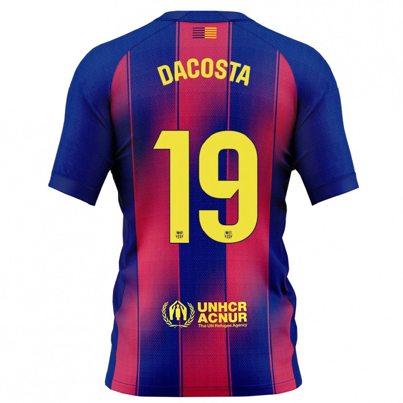 Danxen Criança Camisola Raúl Dacosta #19 Azul Vermelho Principal 2025/26 Camisa