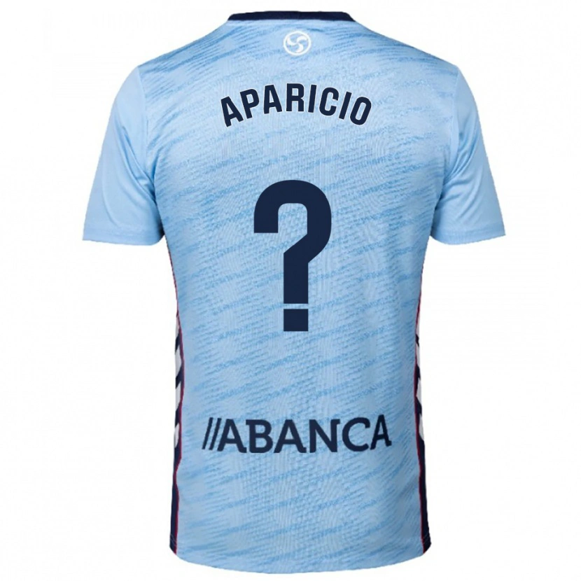 Danxen Criança Camisola Pablo Aparicio #0 Azul Celeste Vermelho Principal 2025/26 Camisa