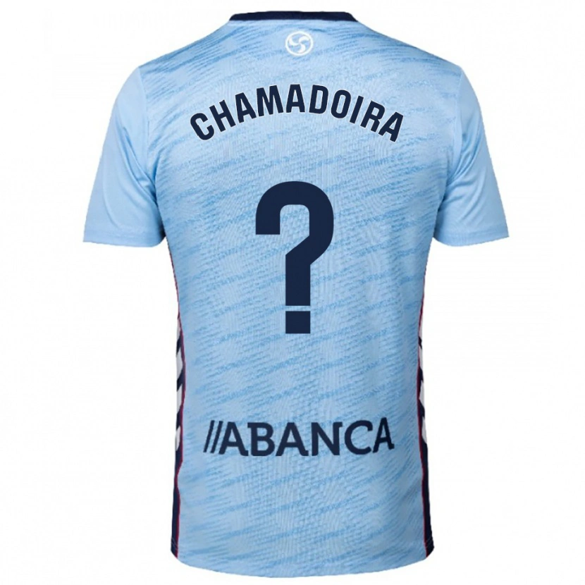 Danxen Criança Camisola Hugo Chamadoira #0 Azul Celeste Vermelho Principal 2025/26 Camisa