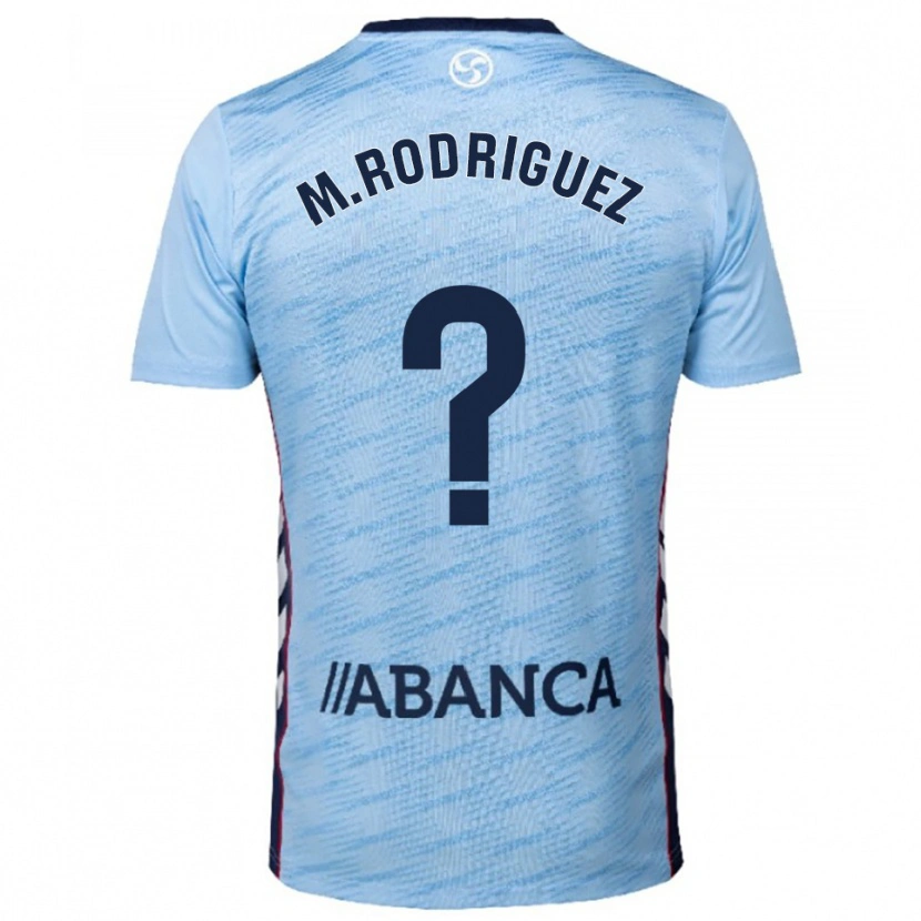 Danxen Criança Camisola Manu Rodríguez #0 Azul Celeste Vermelho Principal 2025/26 Camisa