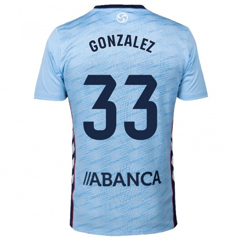 Danxen Criança Camisola Marcos González #33 Azul Celeste Vermelho Principal 2025/26 Camisa