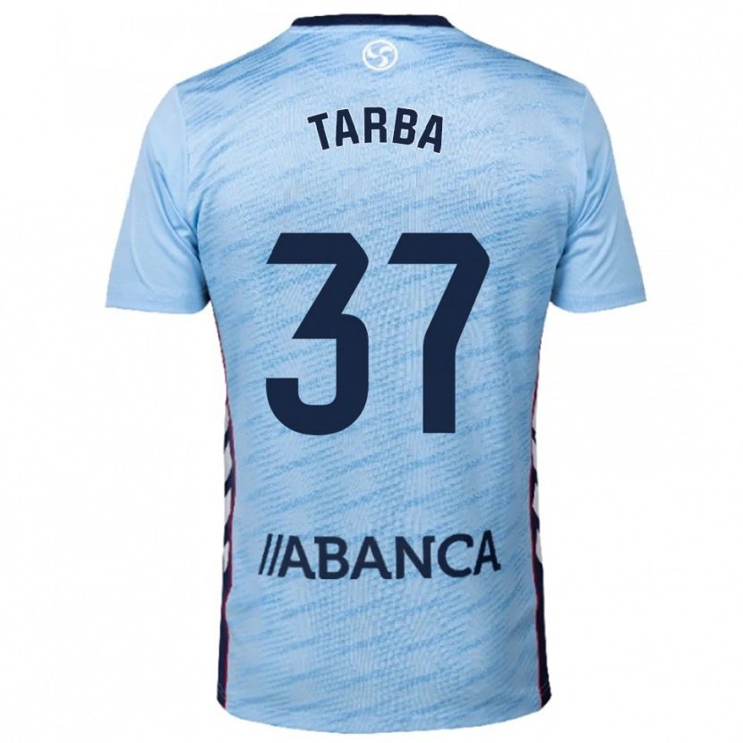 Danxen Criança Camisola Ianis Târbă #37 Azul Celeste Vermelho Principal 2025/26 Camisa