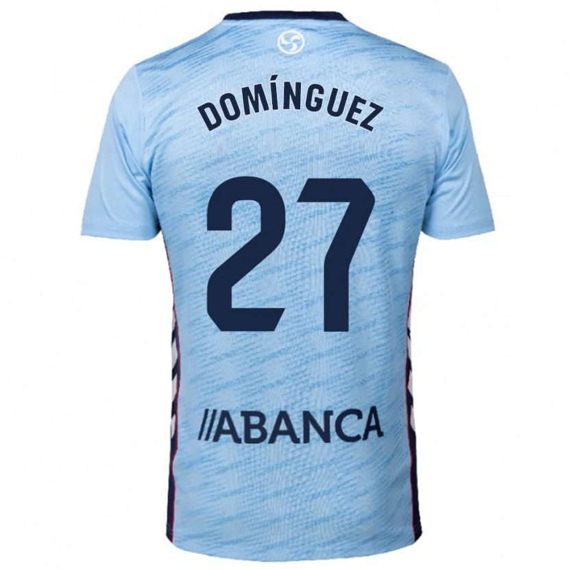 Danxen Criança Camisola Emma Domínguez #27 Azul Celeste Vermelho Principal 2025/26 Camisa