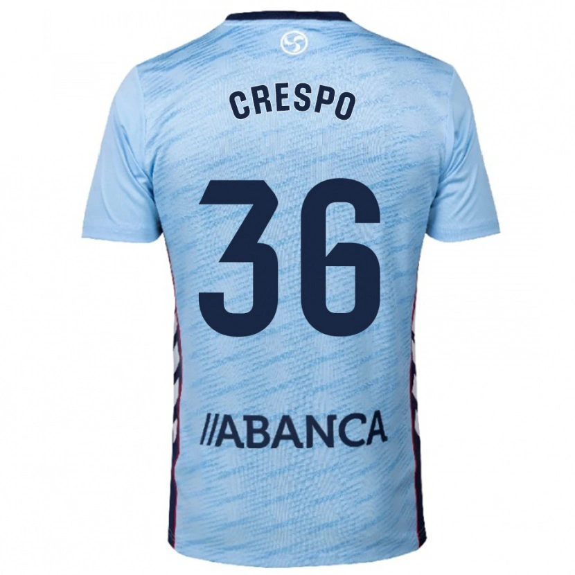Danxen Criança Camisola Yoel Crespo #36 Azul Celeste Vermelho Principal 2025/26 Camisa