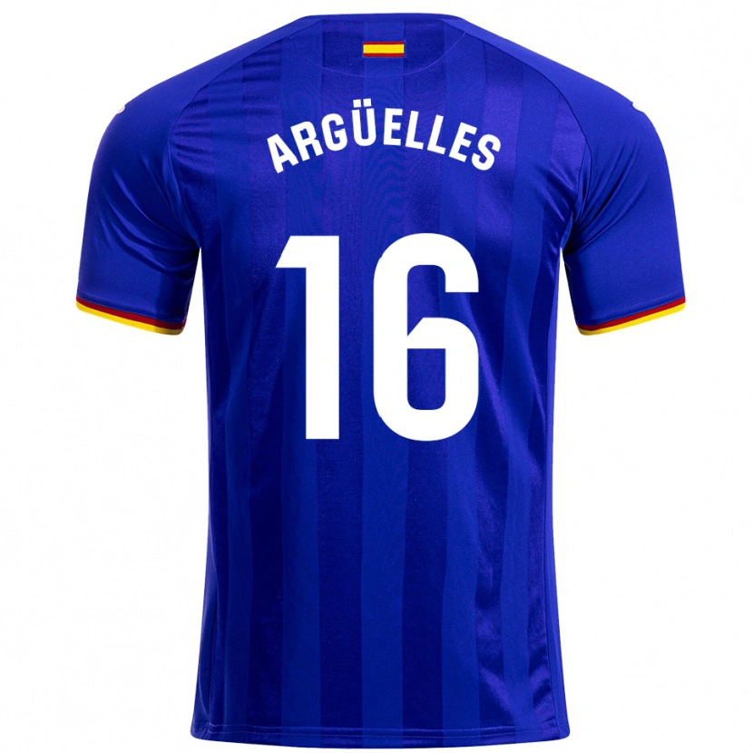 Danxen Criança Camisola David Argüelles #16 Azul Vermelho Amarelo Principal 2025/26 Camisa