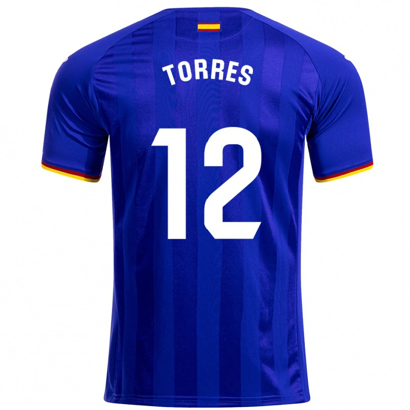 Danxen Criança Camisola Rubén Torres #12 Azul Vermelho Amarelo Principal 2025/26 Camisa