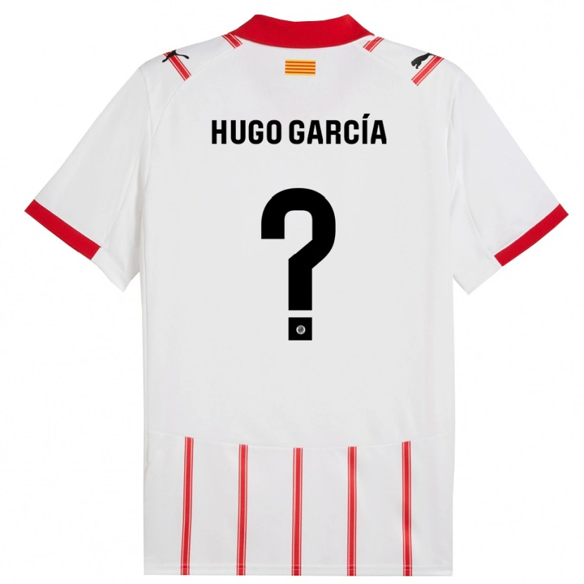 Danxen Criança Camisola Hugo García #0 Branco Vermelho Principal 2025/26 Camisa