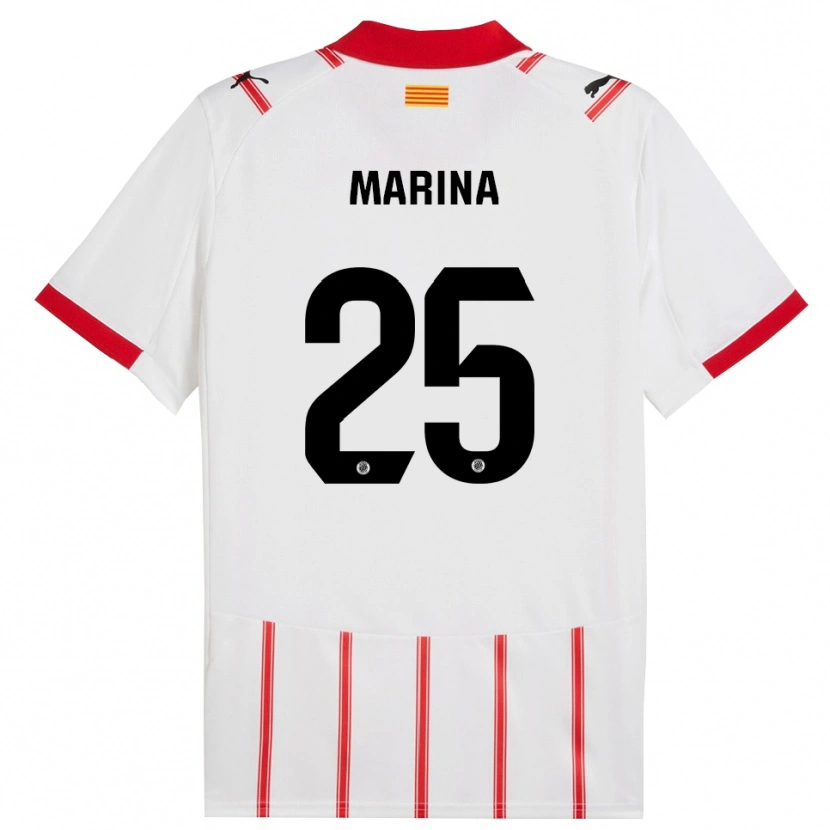 Danxen Criança Camisola Sergi Marina #25 Branco Vermelho Principal 2025/26 Camisa