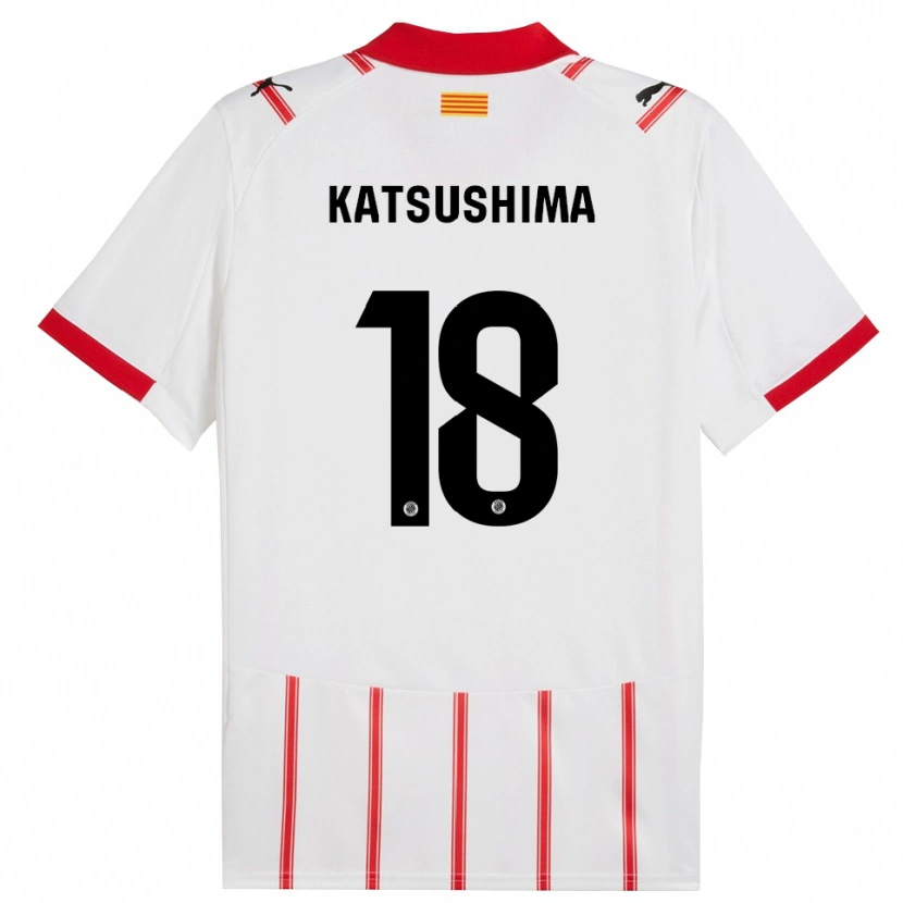 Danxen Criança Camisola Shinnosuke Katsushima #18 Branco Vermelho Principal 2025/26 Camisa