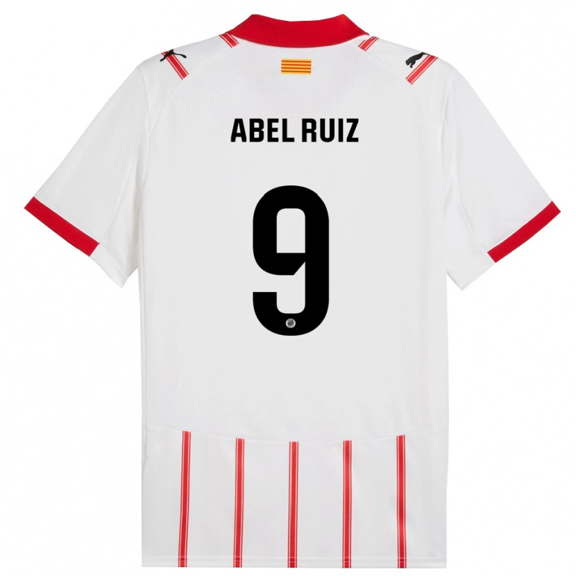 Danxen Criança Camisola Abel Ruiz #9 Branco Vermelho Principal 2025/26 Camisa