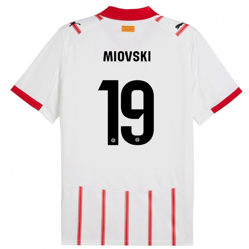 Danxen Criança Camisola Bojan Miovski #19 Branco Vermelho Principal 2025/26 Camisa