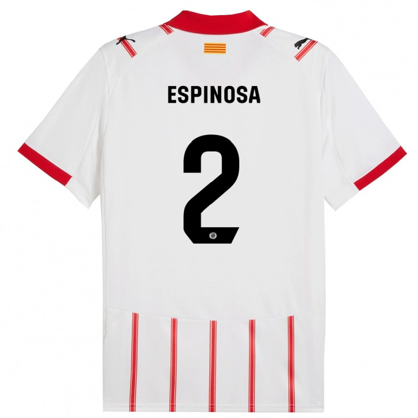Danxen Criança Camisola Bernardo Espinosa #2 Branco Vermelho Principal 2025/26 Camisa