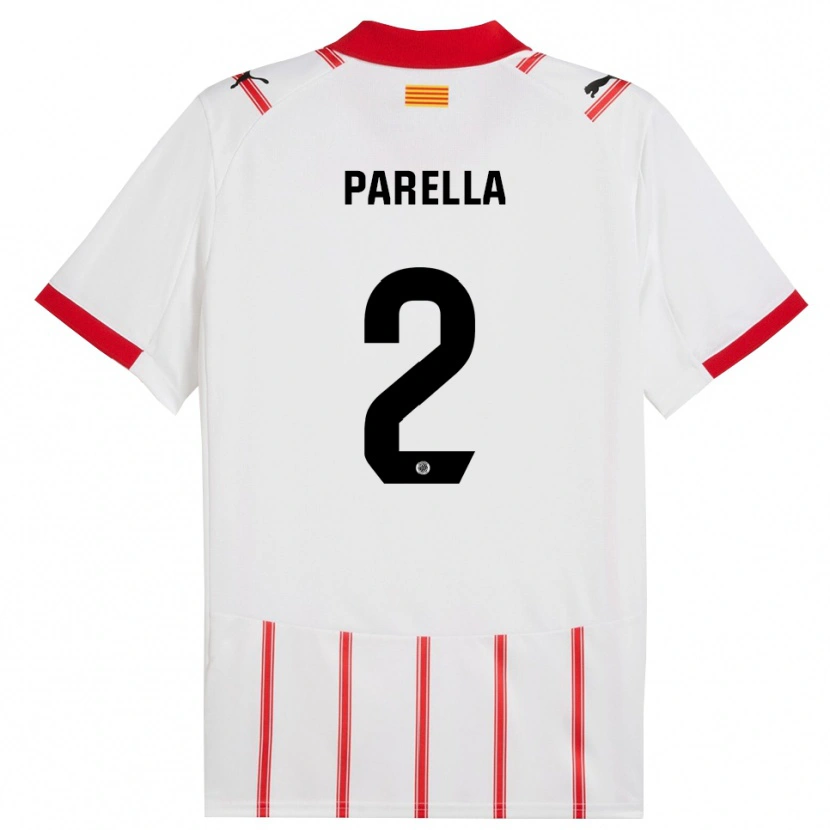 Danxen Criança Camisola Virginia Parella #2 Branco Vermelho Principal 2025/26 Camisa