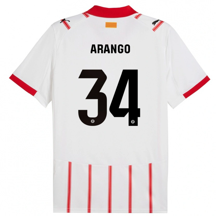Danxen Criança Camisola Juan Arango #34 Branco Vermelho Principal 2025/26 Camisa
