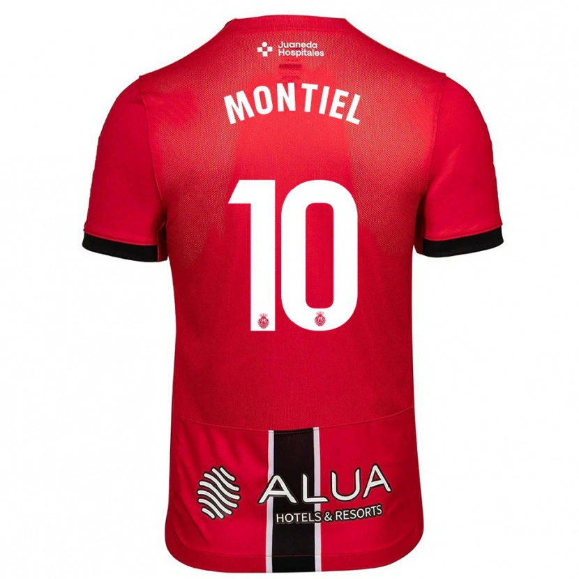 Danxen Criança Camisola Luis Montiel #10 Vermelho Preto Principal 2025/26 Camisa