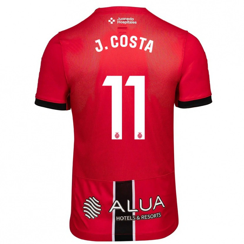 Danxen Criança Camisola Jaume Costa #11 Vermelho Preto Principal 2025/26 Camisa