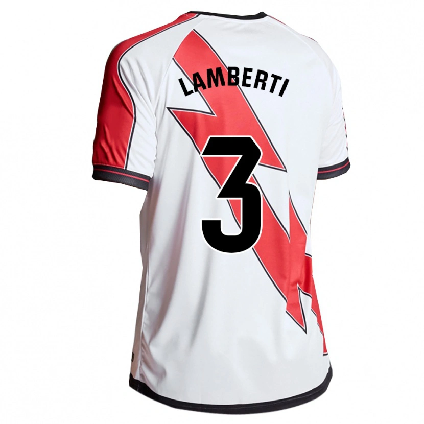 Danxen Criança Camisola Luca Lamberti #3 Branco Vermelho Principal 2025/26 Camisa