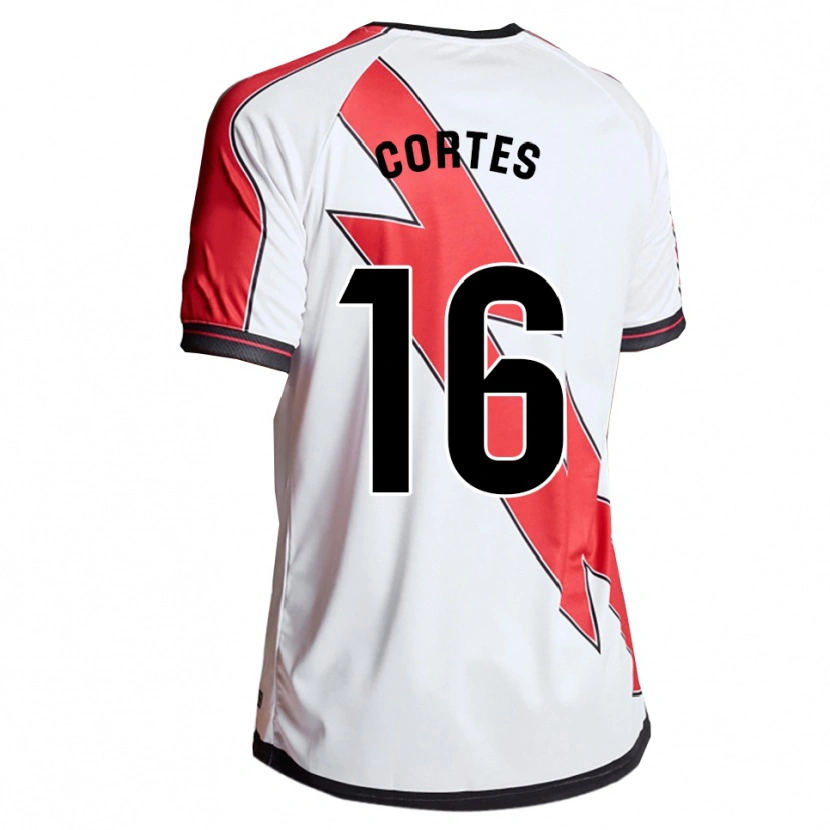 Danxen Criança Camisola José Cortés #16 Branco Vermelho Principal 2025/26 Camisa