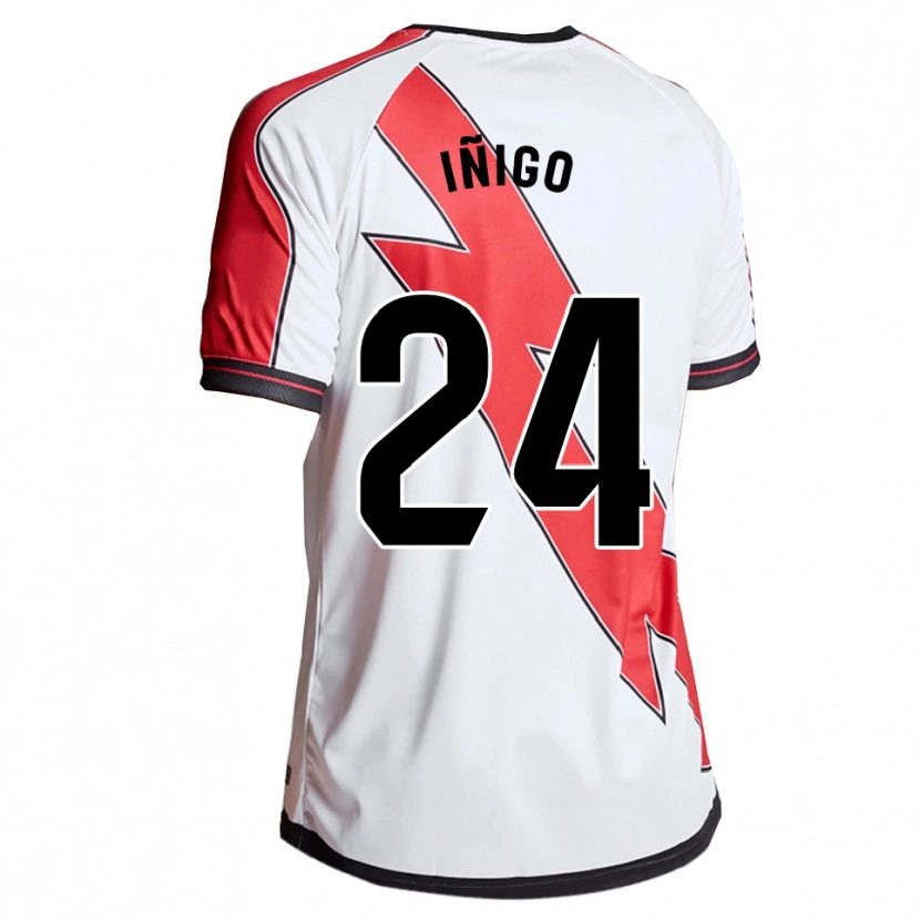 Danxen Criança Camisola Iván Iñigo #24 Branco Vermelho Principal 2025/26 Camisa