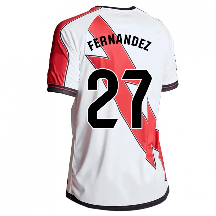 Danxen Criança Camisola Pelayo Fernández #27 Branco Vermelho Principal 2025/26 Camisa
