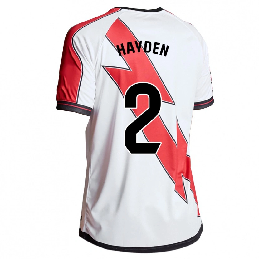 Danxen Criança Camisola Danielle Hayden #2 Branco Vermelho Principal 2025/26 Camisa