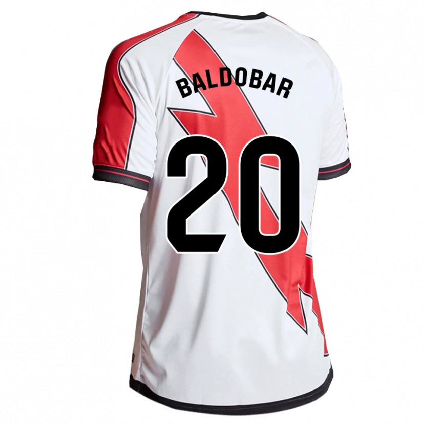 Danxen Criança Camisola Javi Baldobar #20 Branco Vermelho Principal 2025/26 Camisa