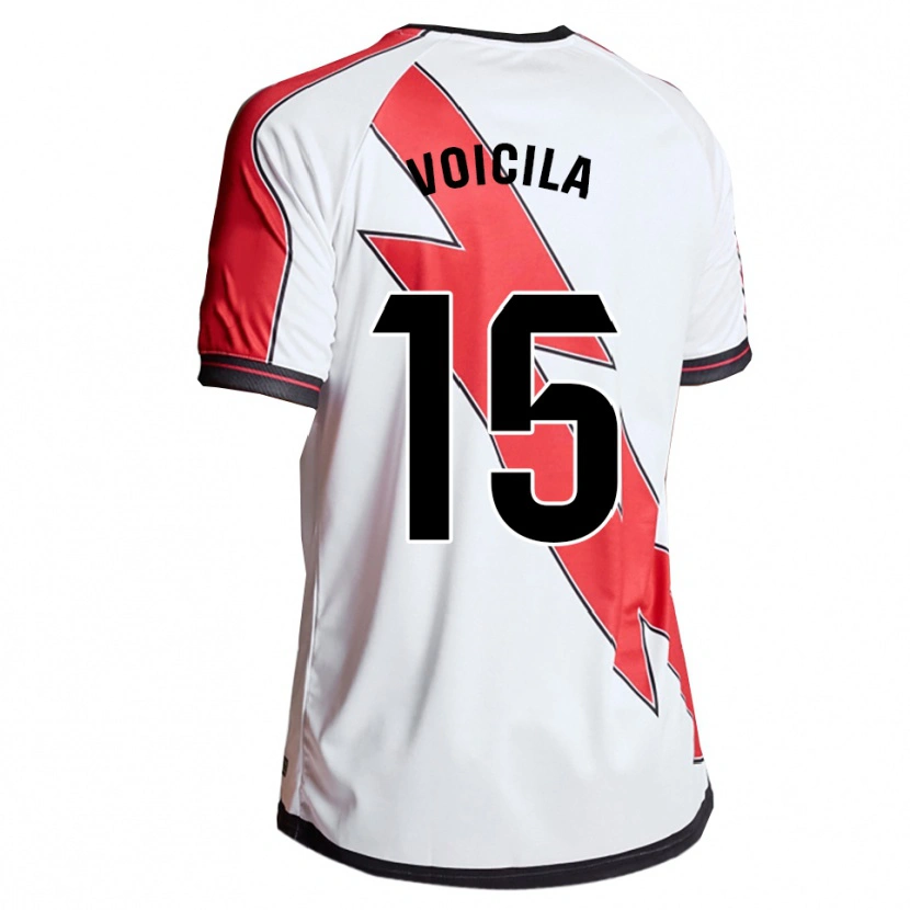 Danxen Criança Camisola Daniel Voicilă #15 Branco Vermelho Principal 2025/26 Camisa