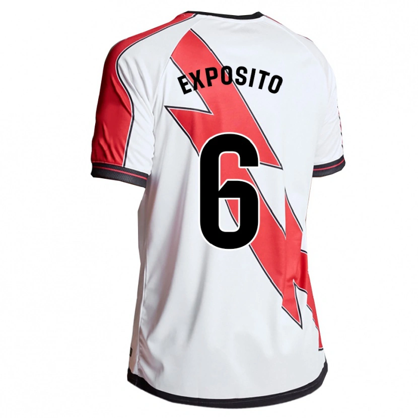 Danxen Criança Camisola Álvaro Expósito #6 Branco Vermelho Principal 2025/26 Camisa