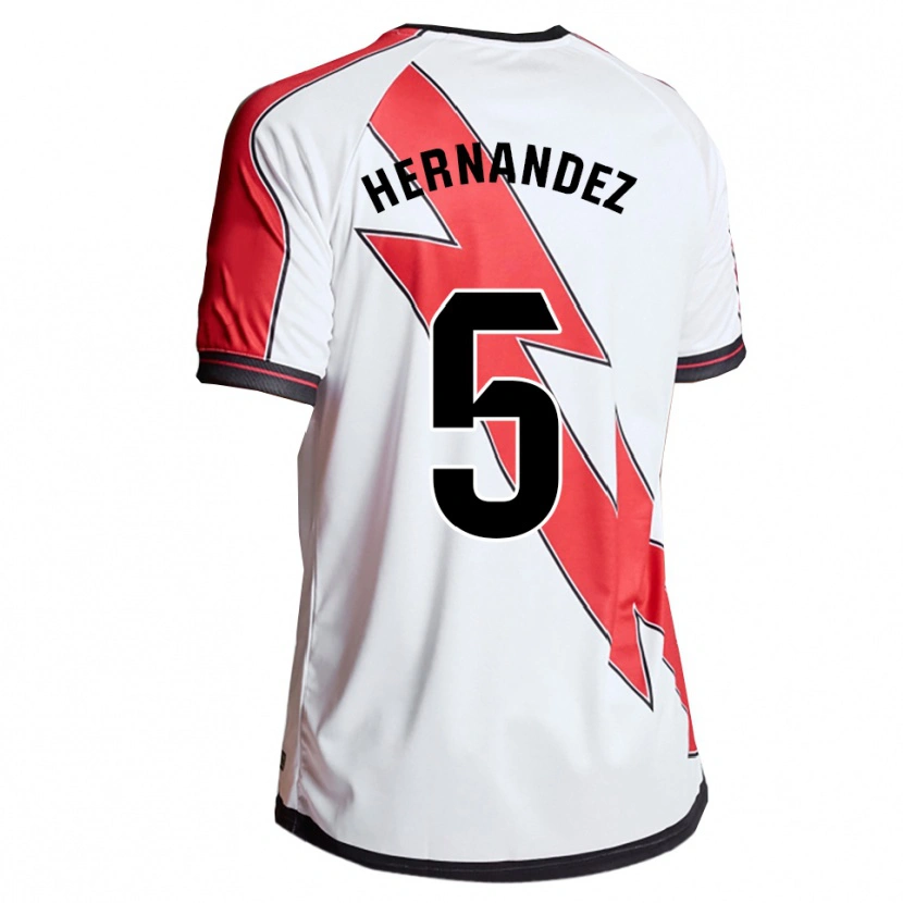 Danxen Criança Camisola Aridane Hernández #5 Branco Vermelho Principal 2025/26 Camisa